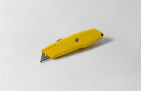 CUTTER MIDI GIALLO IN METALLO LAMA FISSA TAGLIERINO